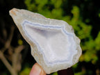 Polished On One Side Blue Lace Agate Geodes x 24 From Nsanje, Malawi - Toprock Gemstones and Minerals 