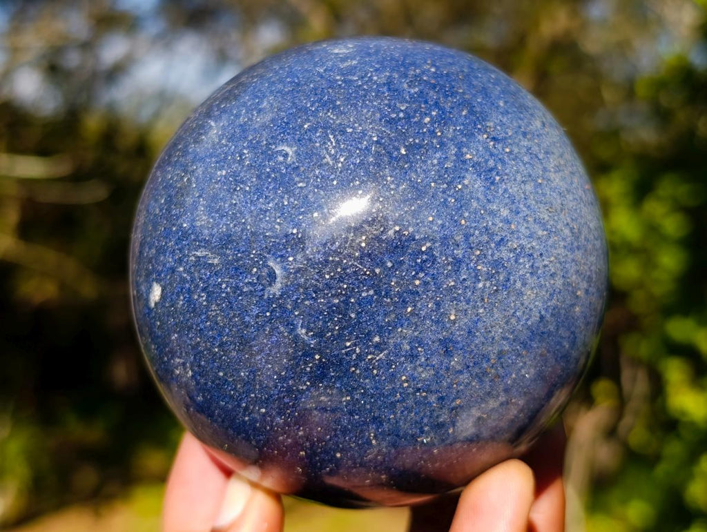 Polished Lazulite Spheres x 2 From Madagascar - Toprock Gemstones and Minerals 