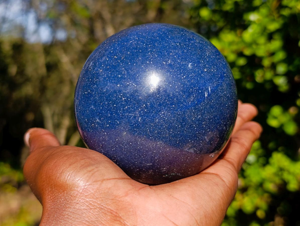 Polished Lazulite Spheres x 2 From Madagascar - Toprock Gemstones and Minerals 
