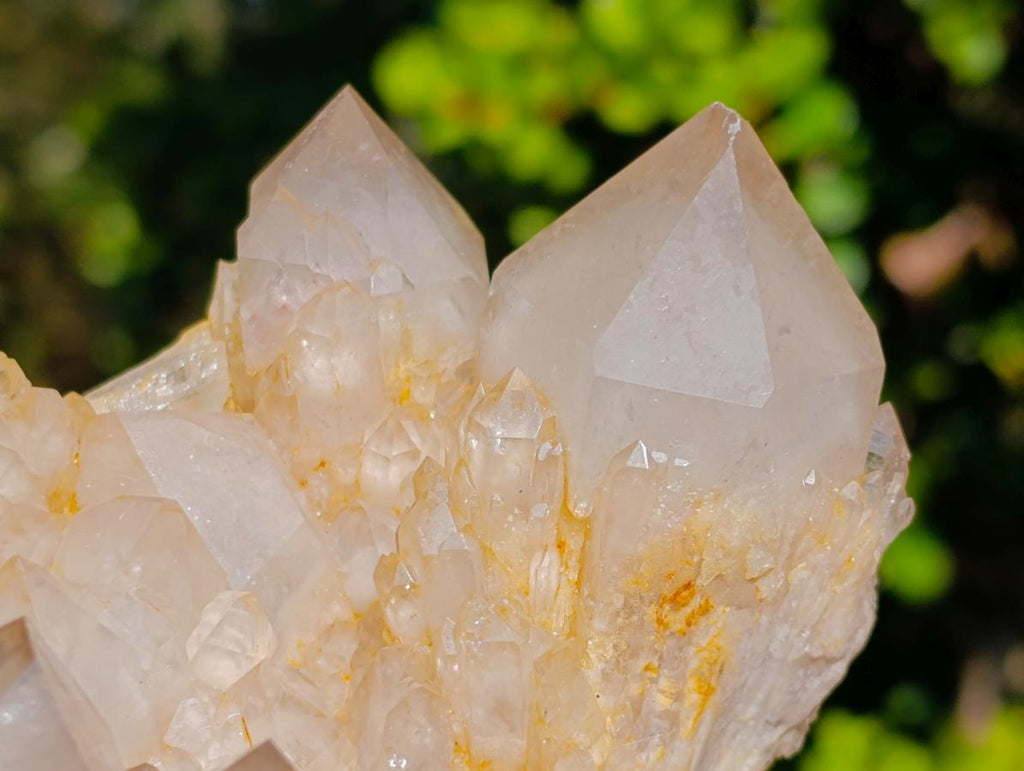 Natural Cascading White Phantom Smokey Luena Quartz Clusters x 2 From Luena, Congo - Toprock Gemstones and Minerals 