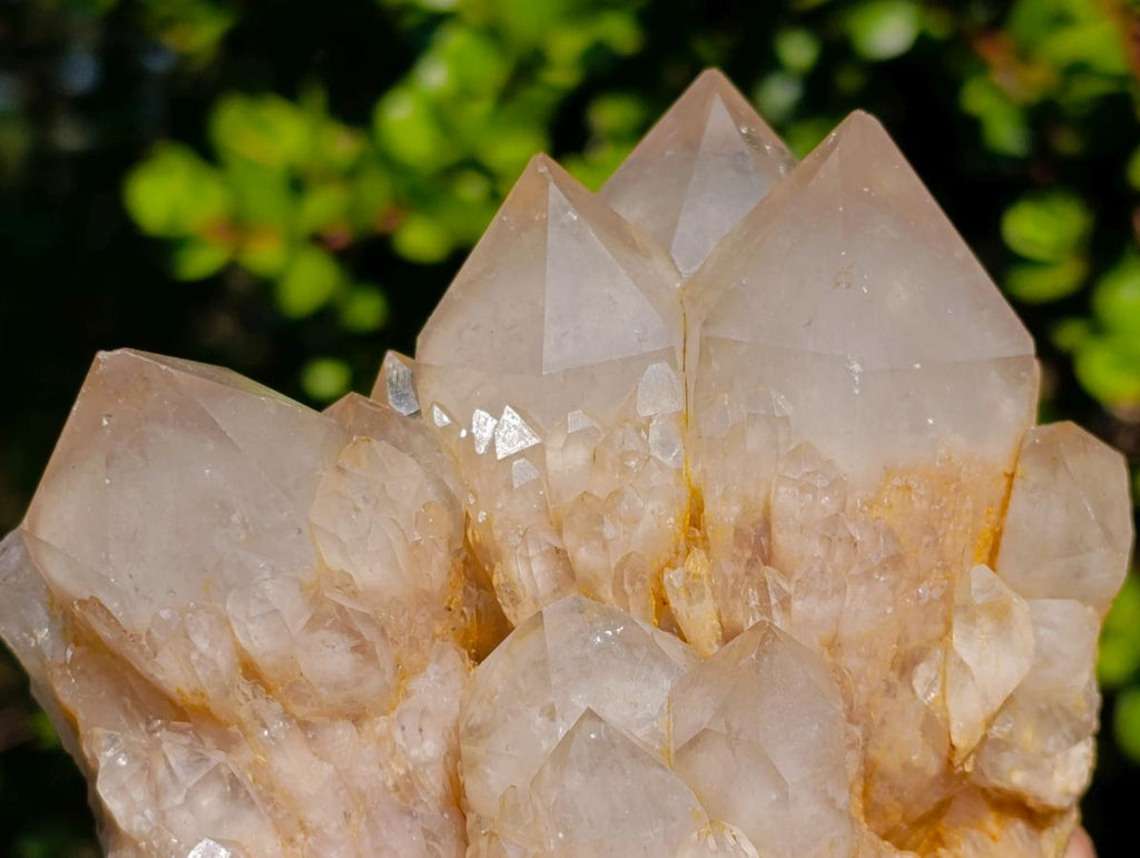 Natural Cascading White Phantom Smokey Luena Quartz Clusters x 2 From Luena, Congo - Toprock Gemstones and Minerals 