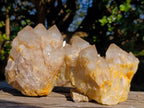 Natural Cascading White Phantom Smokey Luena Quartz Clusters x 2 From Luena, Congo - Toprock Gemstones and Minerals 