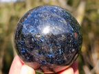 Polished "Water Sapphire" Spheres with Sillimanite x 6 From Ambatofinandrahana, Madagascar - Toprock Gemstones and Minerals 