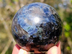 Polished "Water Sapphire" Spheres with Sillimanite x 6 From Ambatofinandrahana, Madagascar - Toprock Gemstones and Minerals 