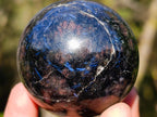 Polished "Water Sapphire" Spheres with Sillimanite x 6 From Ambatofinandrahana, Madagascar - Toprock Gemstones and Minerals 