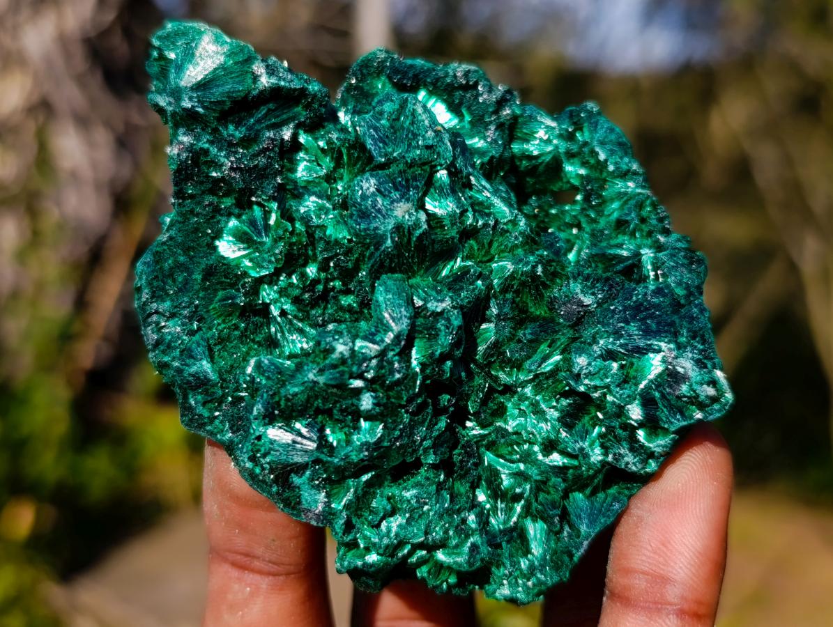 Natural Silky Malachite Specimens x 6 From Kasompe, Congo - Toprock Gemstones and Minerals 