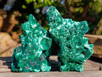 Natural Silky Malachite Specimens x 6 From Kasompe, Congo - Toprock Gemstones and Minerals 