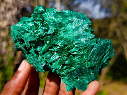 Natural Silky Malachite Specimens x 6 From Kasompe, Congo - Toprock Gemstones and Minerals 
