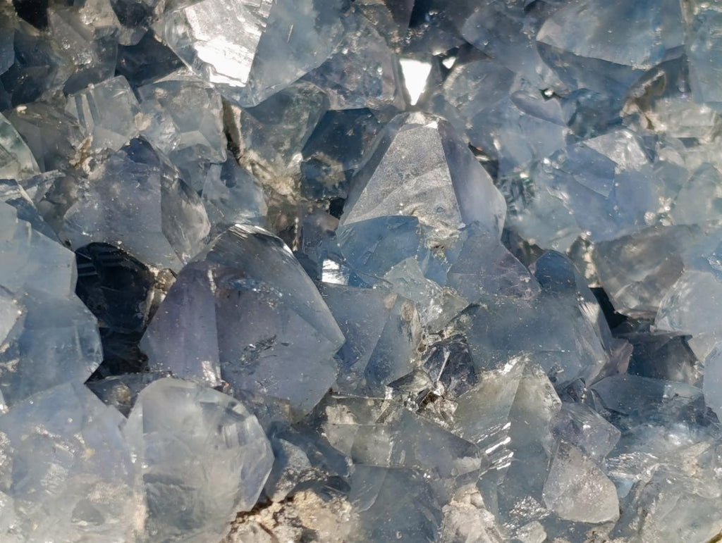 Natural XL Coconut Blue Celestite Geode Specimen x 1 From Sakoany, Madagascar - Toprock Gemstones and Minerals 