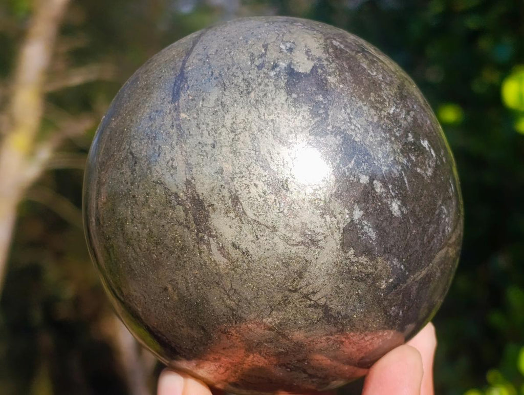 Polished Large Basalt Pharaoh Stone Sphere x 1 From Iron Duke Mine, Zimbabwe - Toprock Gemstones and Minerals 