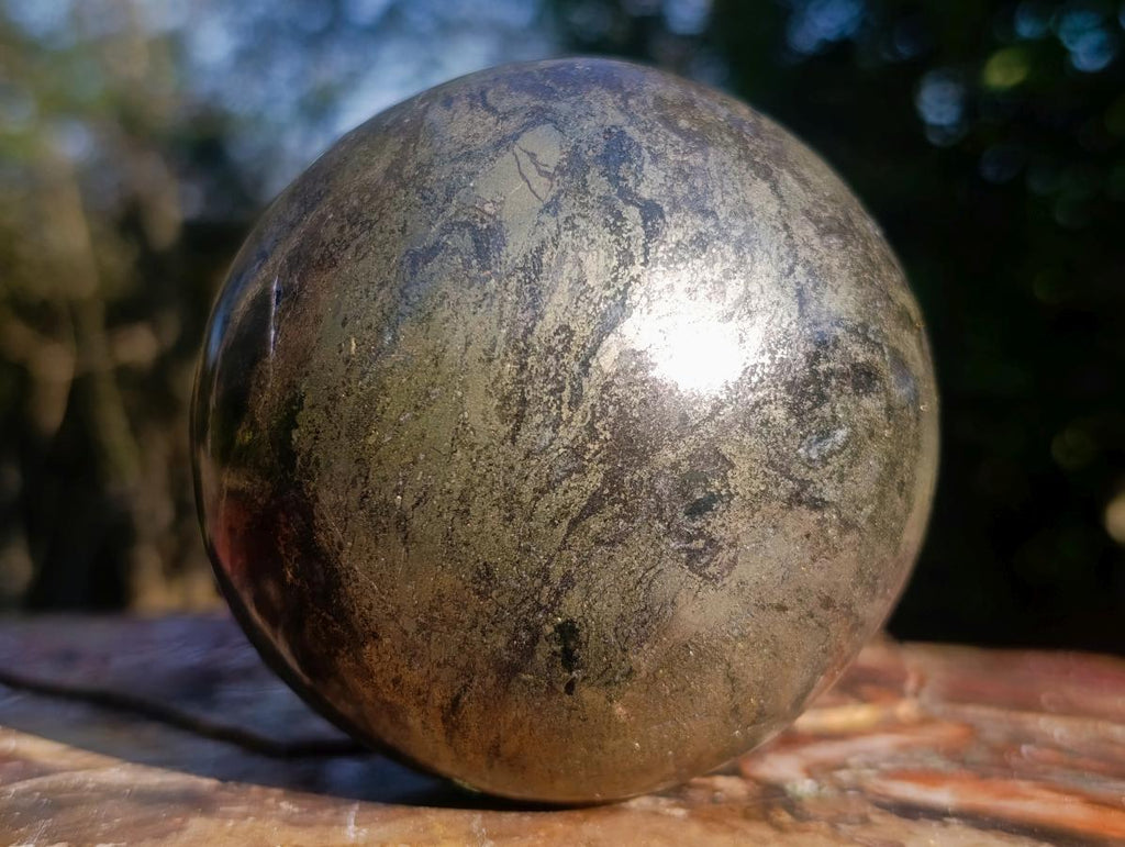 Polished Large Basalt Pharaoh Stone Sphere x 1 From Iron Duke Mine, Zimbabwe - Toprock Gemstones and Minerals 