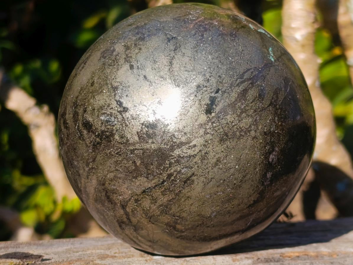 Polished Large Basalt Pharaoh Stone Sphere x 1 From Iron Duke Mine, Zimbabwe - Toprock Gemstones and Minerals 