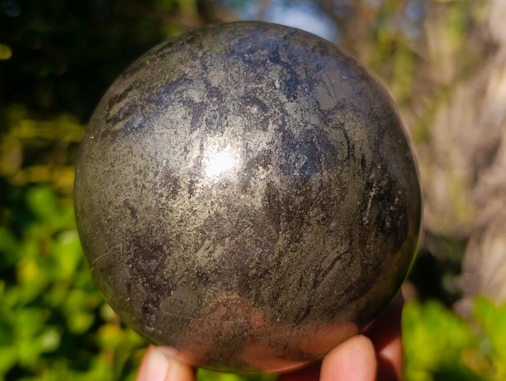 Polished Large Basalt Pharaoh Stone Sphere x 1 From Iron Duke Mine, Zimbabwe - Toprock Gemstones and Minerals 