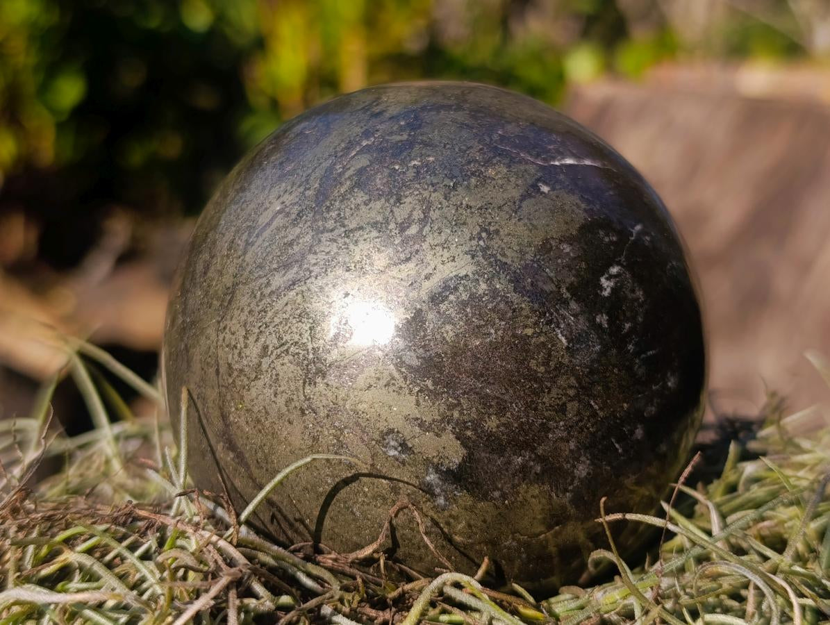 Polished Large Basalt Pharaoh Stone Sphere x 1 From Iron Duke Mine, Zimbabwe - Toprock Gemstones and Minerals 