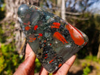 Polished Bloodstone Standing Display Pieces x 3 From Swaziland - Toprock Gemstones and Minerals 