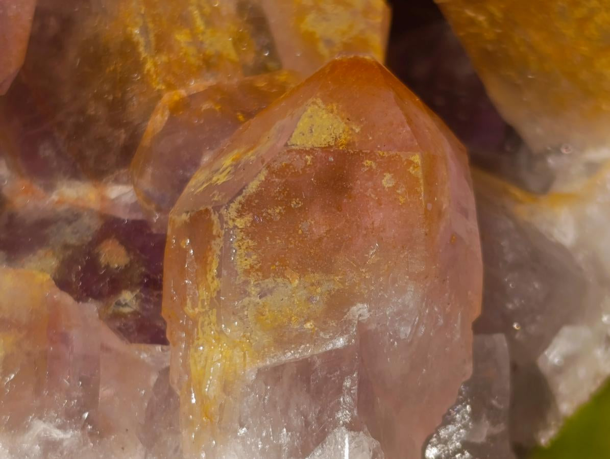 Natural Jacaranda Amethyst Crystal Clusters with Limonite Coating x 2 From Zambia - Toprock Gemstones and Minerals 
