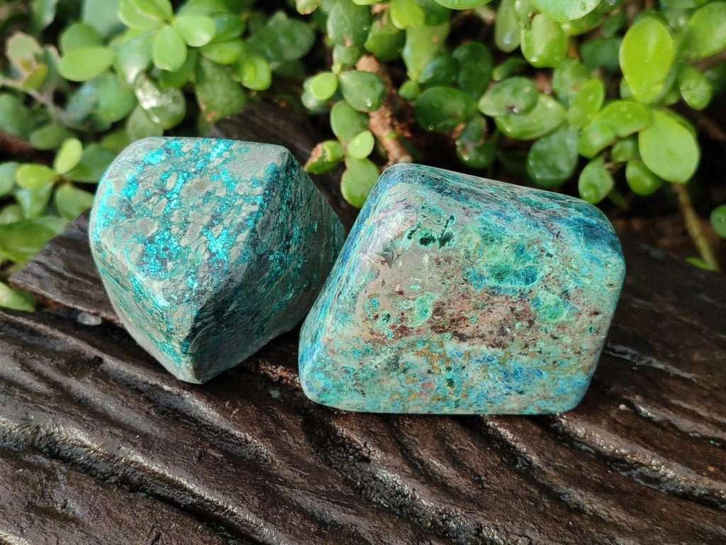 Polished Shattuckite Free Forms x 12 From Kaokoveld, Namibia - Toprock Gemstones and Minerals 
