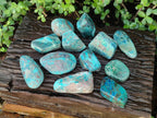 Polished Shattuckite Free Forms x 12 From Kaokoveld, Namibia - Toprock Gemstones and Minerals 