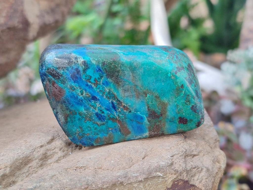 Polished Shattuckite Free Forms x 12 From Kaokoveld, Namibia - Toprock Gemstones and Minerals 