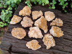Natural Golden Limonite Quartz Crystal Cluster Plates x 35 From Solwezi, Zambia - Toprock Gemstones and Minerals 