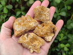 Natural Golden Limonite Quartz Crystal Cluster Plates x 35 From Solwezi, Zambia - Toprock Gemstones and Minerals 