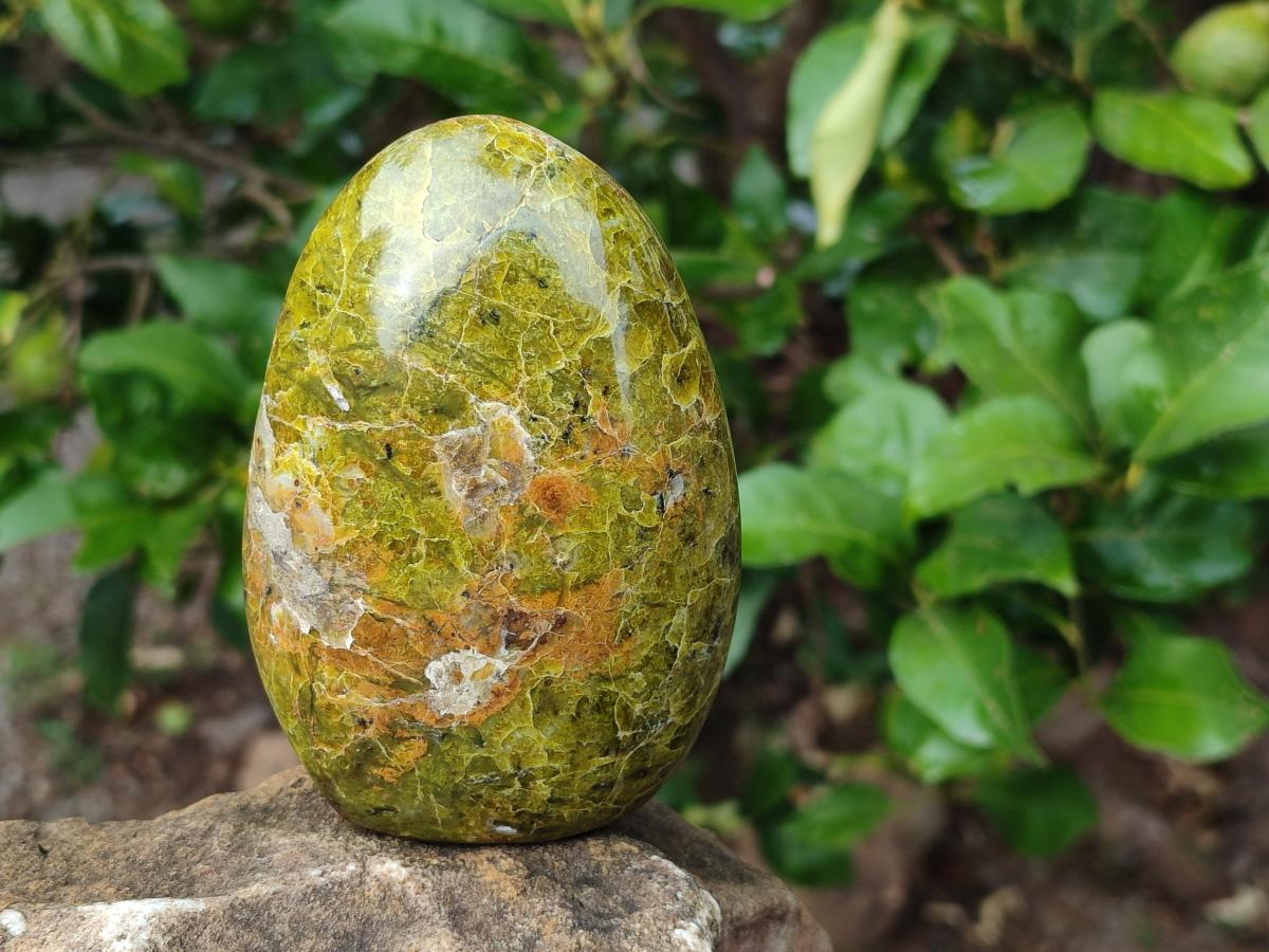 Polished Green Opal Standing Display Pieces x 3 From Betroka, Madagascar - Toprock Gemstones and Minerals 