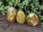 Polished Green Opal Standing Display Pieces x 3 From Betroka, Madagascar - Toprock Gemstones and Minerals 