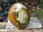 Polished Green Opal Standing Display Pieces x 3 From Betroka, Madagascar - Toprock Gemstones and Minerals 
