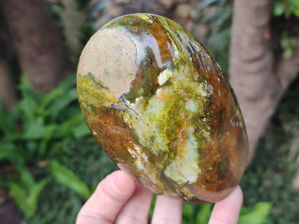 Polished Green Opal Standing Display Pieces x 3 From Betroka, Madagascar - Toprock Gemstones and Minerals 