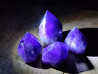 Polished Chevron Amethyst Display Crystal Points x 6 From Zambia - Toprock Gemstones and Minerals 