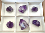 Polished Chevron Amethyst Display Crystal Points x 6 From Zambia - Toprock Gemstones and Minerals 