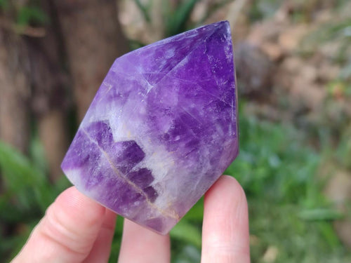 Polished Chevron Amethyst Display Crystal Points x 6 From Zambia - Toprock Gemstones and Minerals 