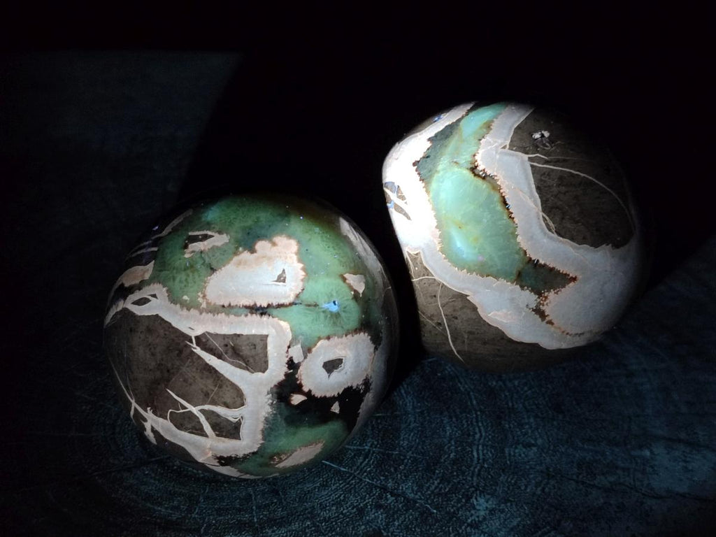 Polished Septerye Spheres x 4 From Mahajanga, Madagascar - Toprock Gemstones and Minerals 