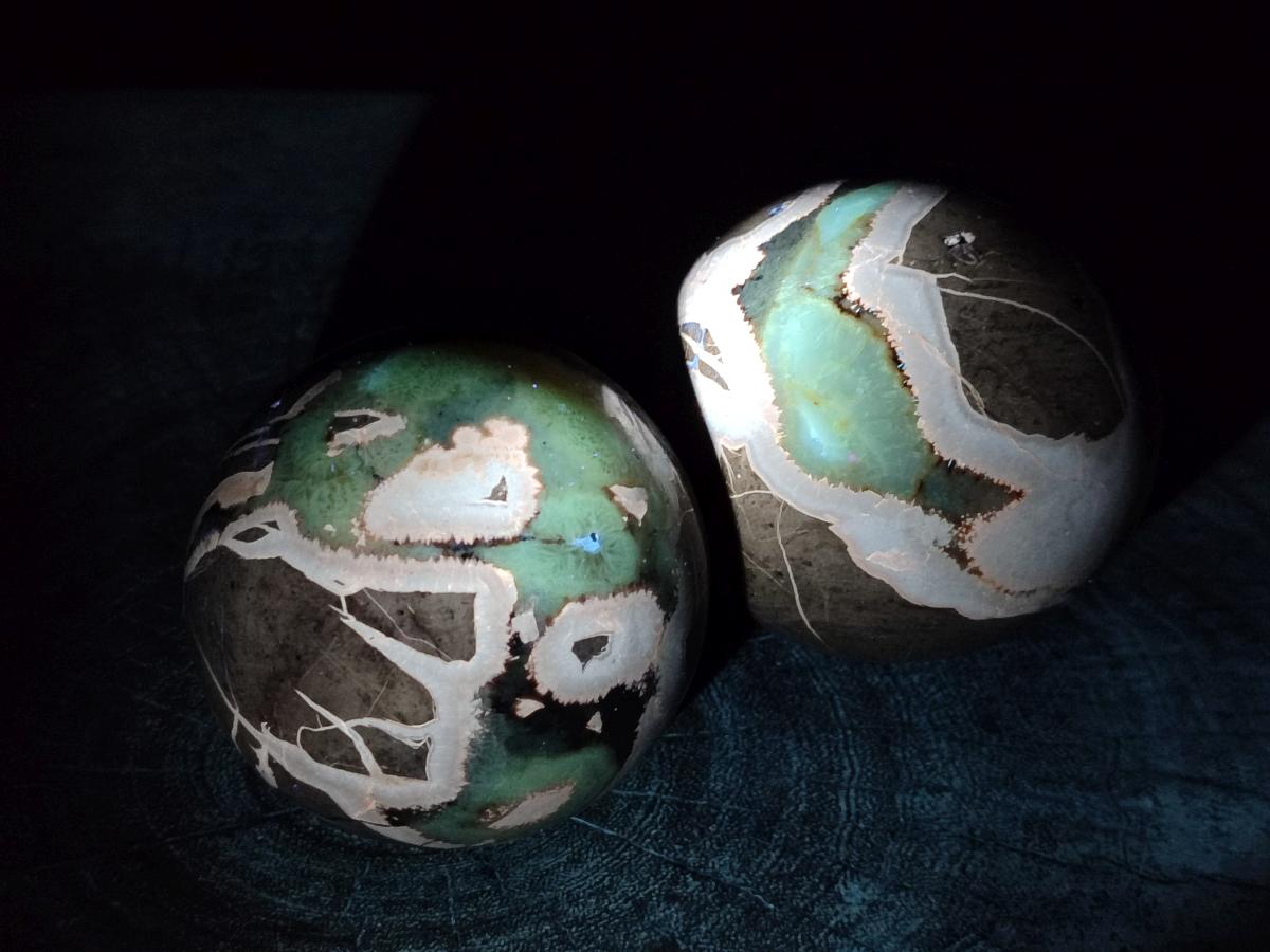 Polished Septerye Spheres x 4 From Mahajanga, Madagascar - Toprock Gemstones and Minerals 