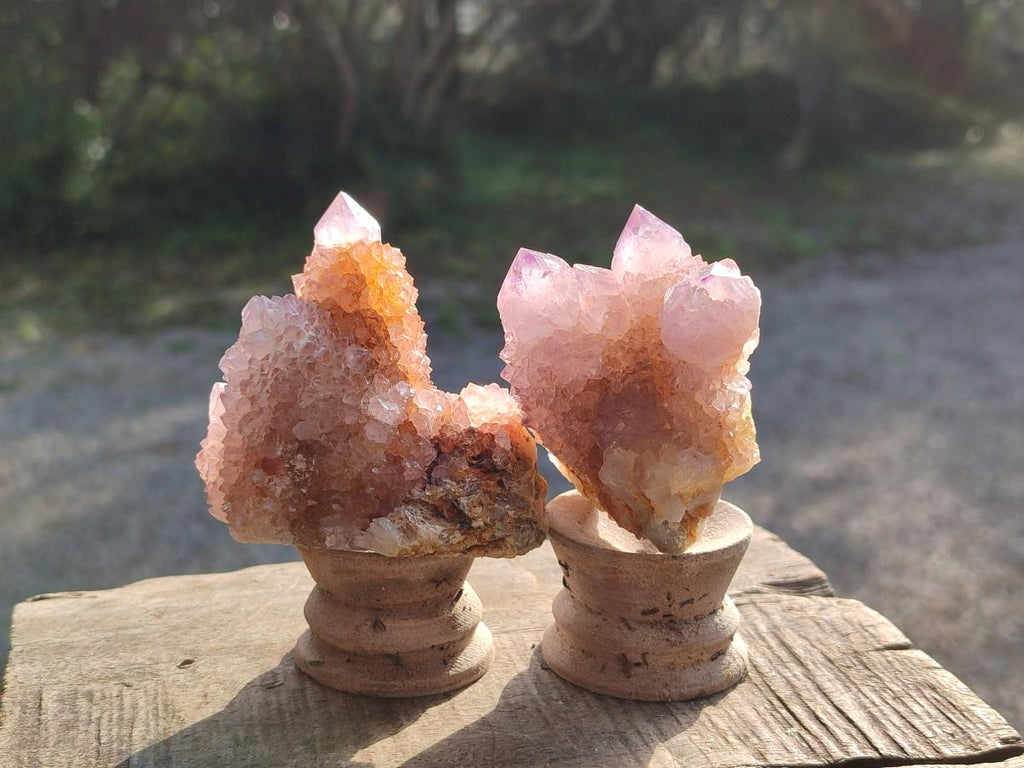 Natural Spirit Ametrine Clusters x 6 From Boekenhouthoek, South Africa - Toprock Gemstones and Minerals 