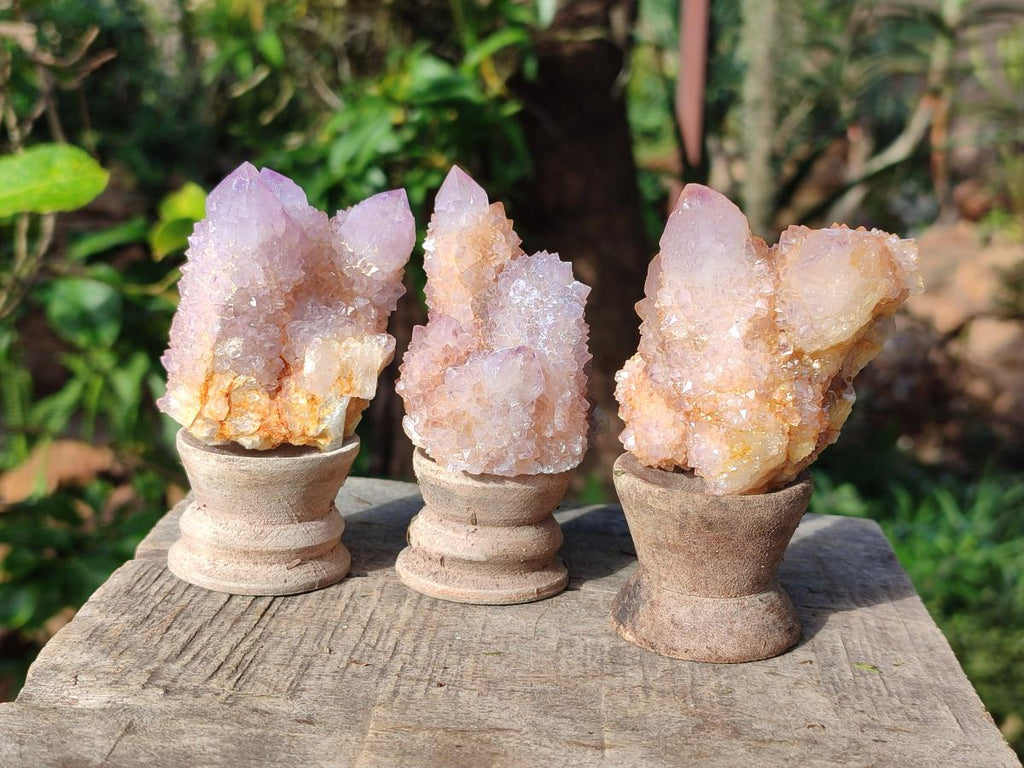 Natural Spirit Ametrine Clusters x 6 From Boekenhouthoek, South Africa - Toprock Gemstones and Minerals 