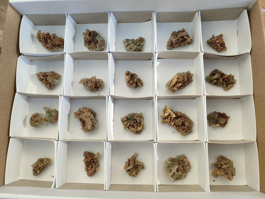 Natural Rare Mini Bladed Barite Specimens x 21 From Congo - Toprock Gemstones and Minerals 