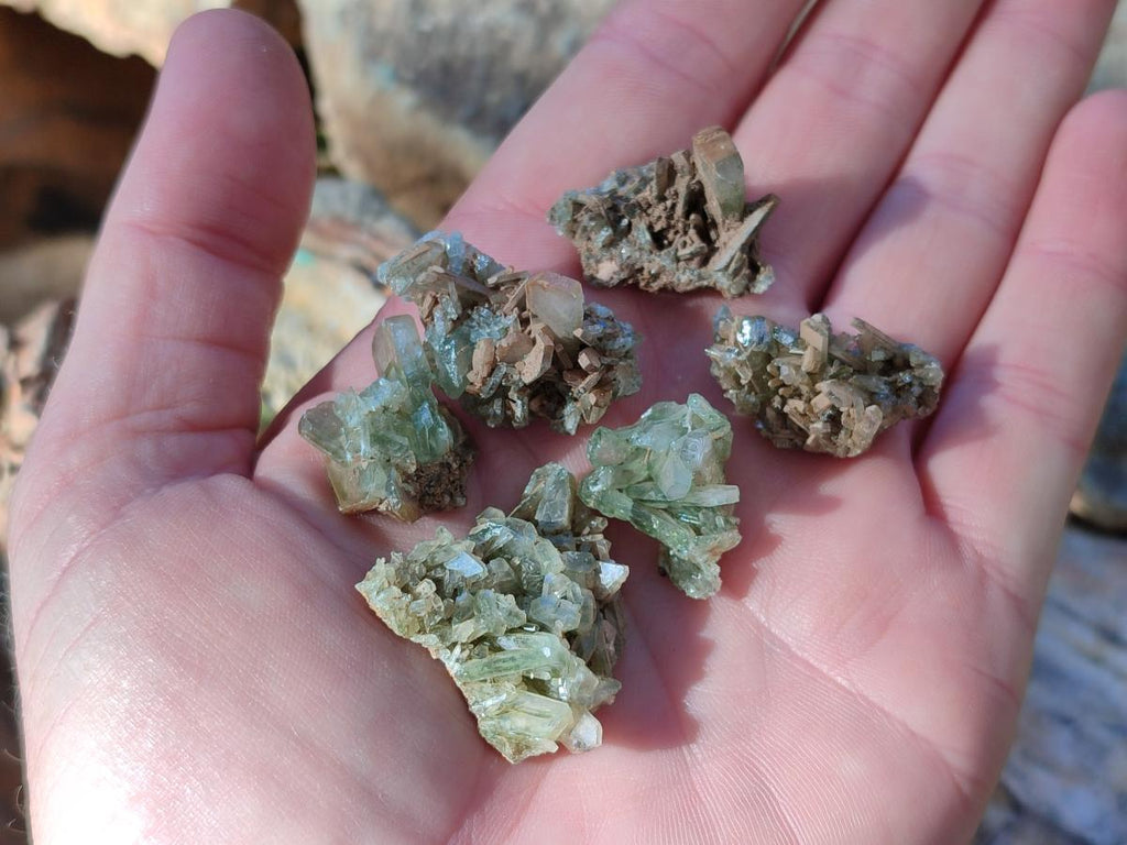 Natural Rare Mini Bladed Barite Specimens x 21 From Congo - Toprock Gemstones and Minerals 