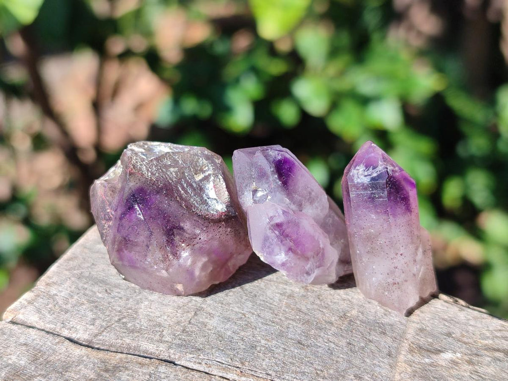 Natural Amethyst Window Quartz Crystals x 70 From Brandberg, Namibia - Toprock Gemstones and Minerals 