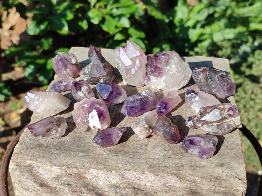 Natural Amethyst Window Quartz Crystals x 70 From Brandberg, Namibia - Toprock Gemstones and Minerals 