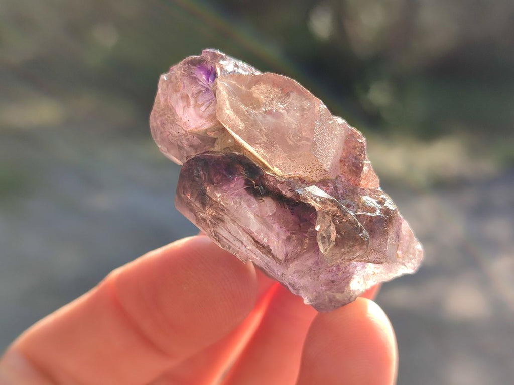 Natural Amethyst Window Quartz Crystals x 70 From Brandberg, Namibia - Toprock Gemstones and Minerals 