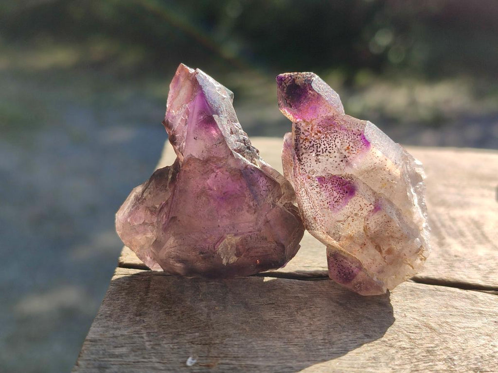 Natural Amethyst Window Quartz Crystals x 70 From Brandberg, Namibia - Toprock Gemstones and Minerals 