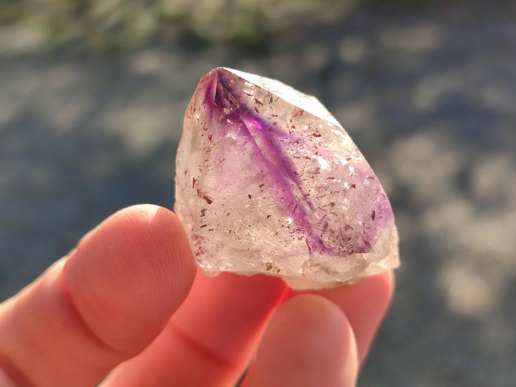 Natural Amethyst Window Quartz Crystals x 70 From Brandberg, Namibia - Toprock Gemstones and Minerals 