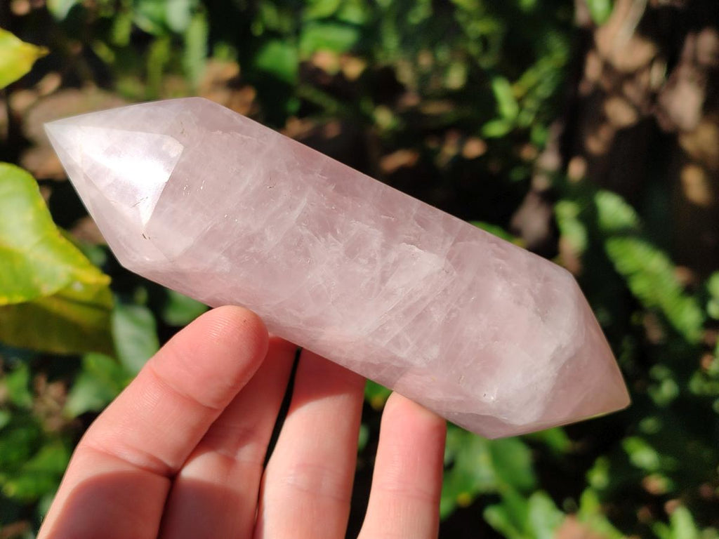 Polished Double Terminated Gemmy Rose Quartz Crystals x 6 From Madagascar - Toprock Gemstones and Minerals 