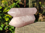 Polished Double Terminated Gemmy Rose Quartz Crystals x 6 From Madagascar - Toprock Gemstones and Minerals 
