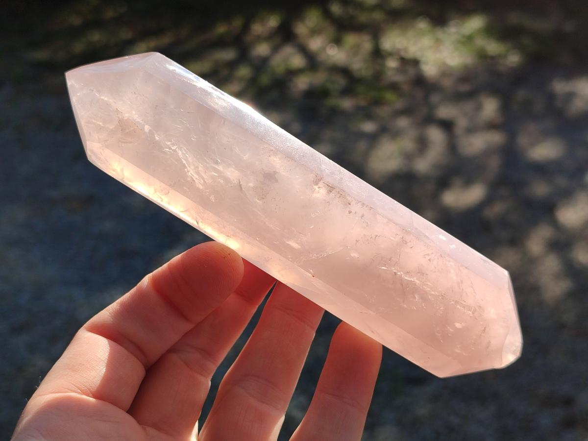 Polished Double Terminated Gemmy Rose Quartz Crystals x 6 From Madagascar - Toprock Gemstones and Minerals 