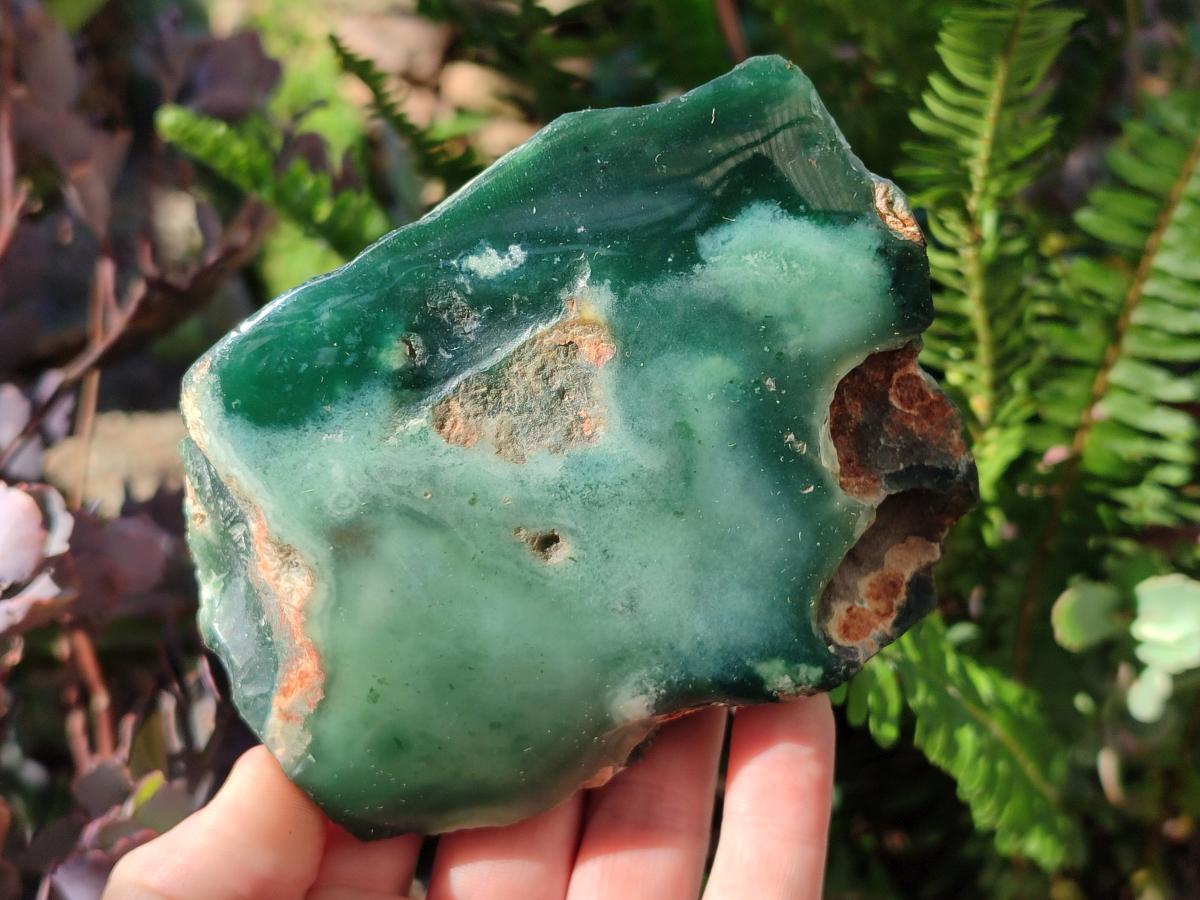 Polished On One Side Mtorolite Chrysoprase Slices x 3 From Mutorashanga, Zimbabwe - Toprock Gemstones and Minerals 