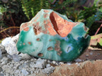 Polished On One Side Mtorolite Chrysoprase Slices x 3 From Mutorashanga, Zimbabwe - Toprock Gemstones and Minerals 