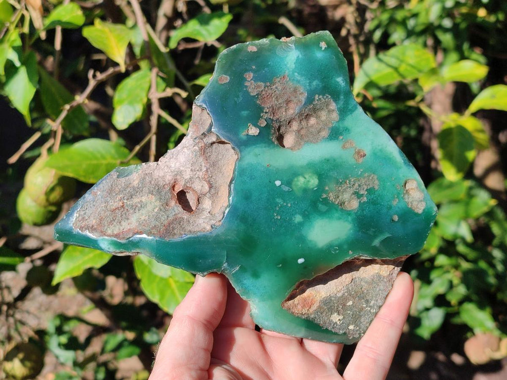 Polished On One Side Mtorolite Chrysoprase Slices x 3 From Mutorashanga, Zimbabwe - Toprock Gemstones and Minerals 