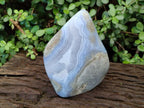 Polished Large Blue Lace Agate Standing Display Piece x 1 From Nsanje, Malawi - Toprock Gemstones and Minerals 